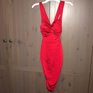 Red slinky dress